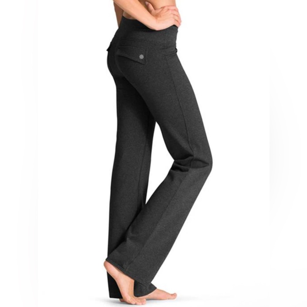 Athleta In Fusion Yoga Wide Leg Pants – Black Heather Gray Size XS Tall
